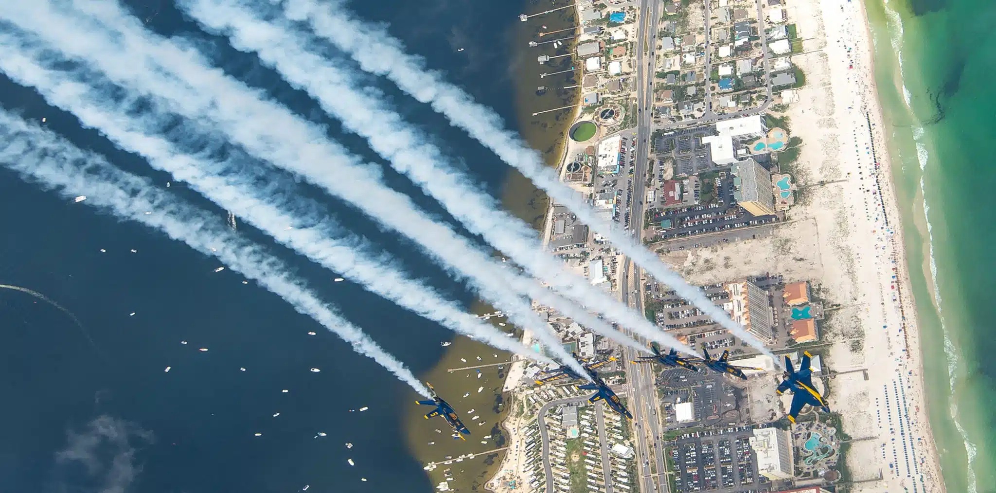 Blue Angels Flying over Pensacola Beach