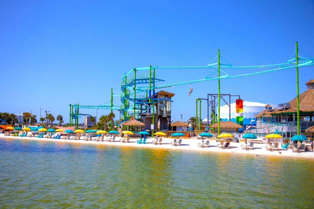 Laguna's Beach Bar + Grill Zip Line Pensacola Beach
