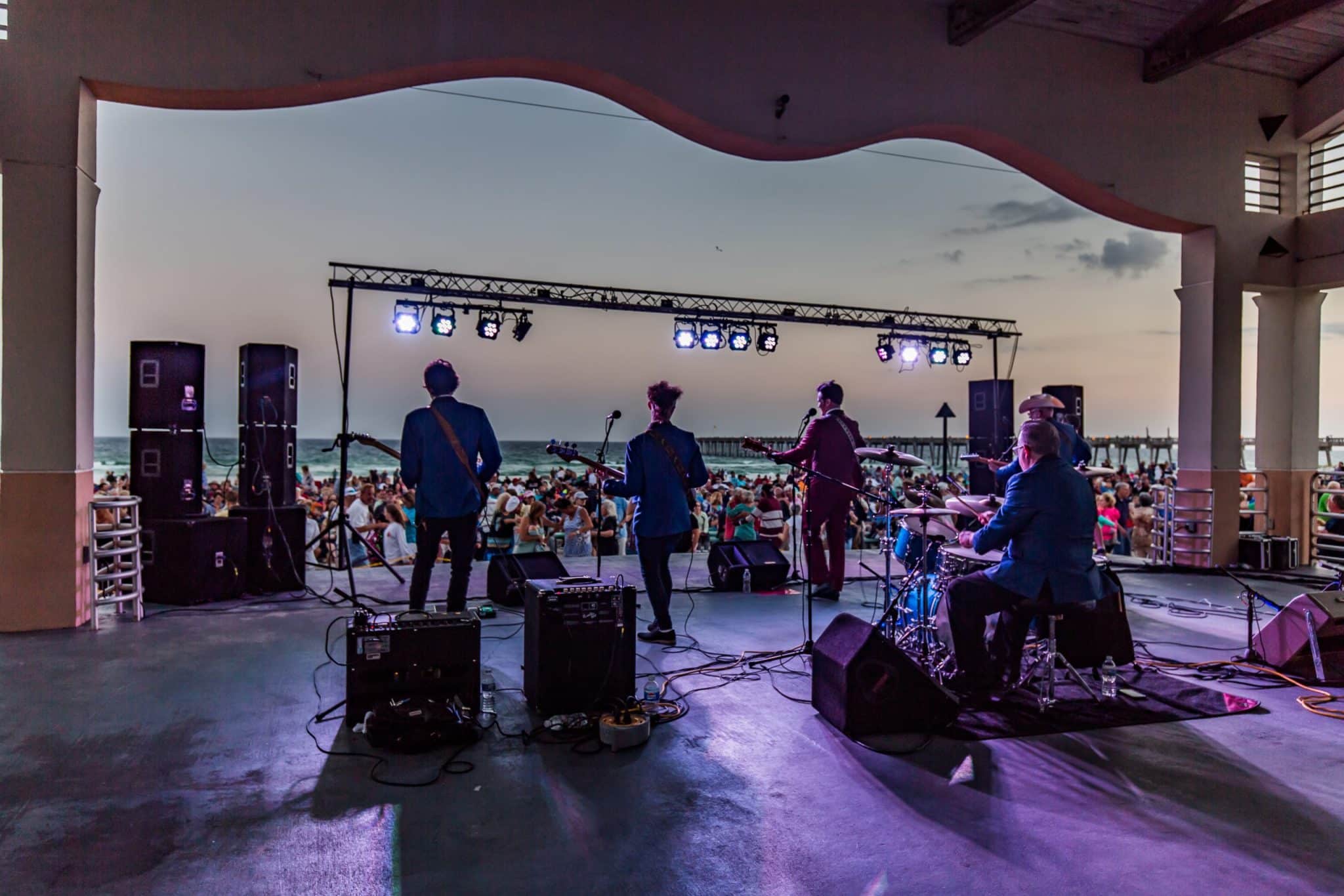 A band playing on Pensacola Beach.
