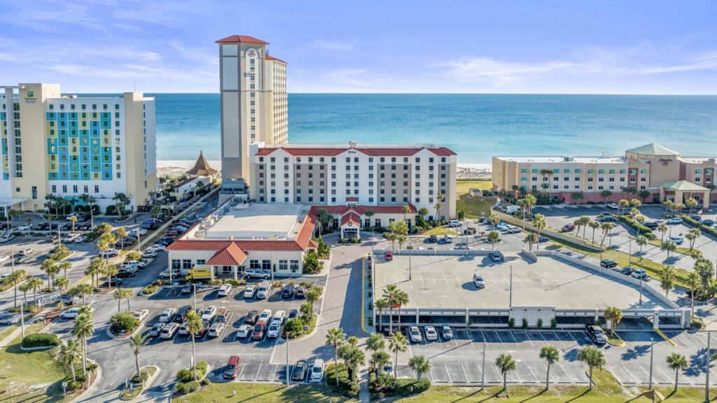 Drone Photo Of Hilton Pensacola Beach